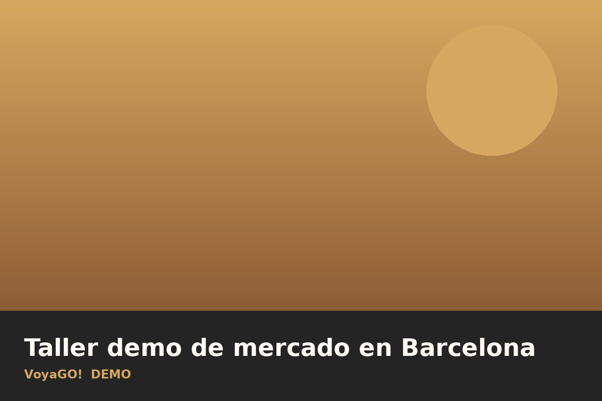 Taller demo de mercado en Barcelona
