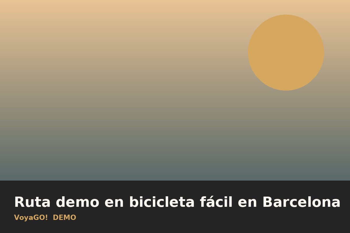 Ruta demo en bicicleta fácil en Barcelona