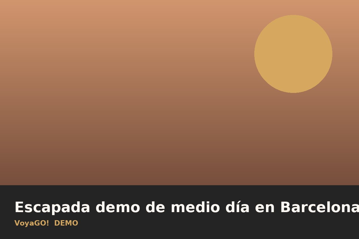 Escapada demo de medio día en Barcelona