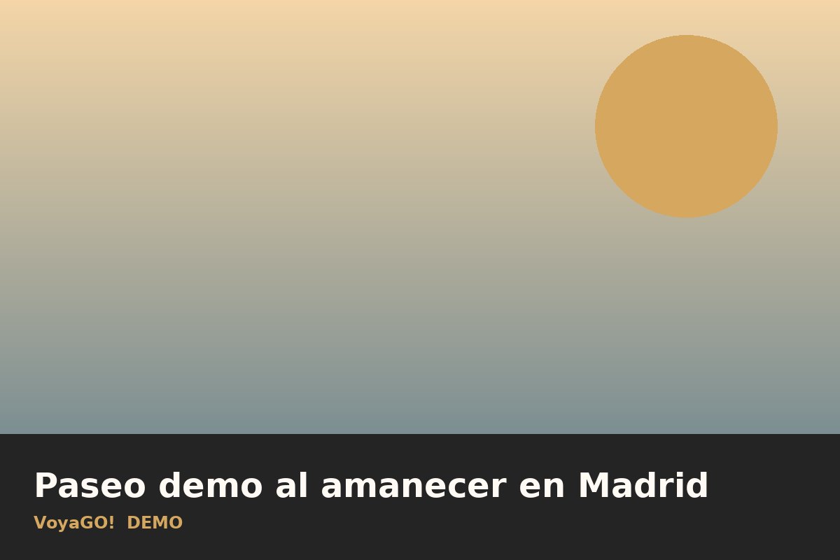 Paseo demo al amanecer en Madrid
